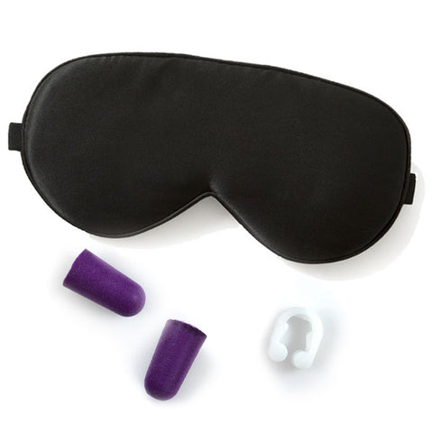 Dream Elements Silk Sleep Mask with Bonus Earplugs and Nose Clip