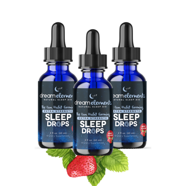 Dream Elements Liquid Sleep Drops (BERRY) – Extra Strength Natural Sleep Aid, 2oz