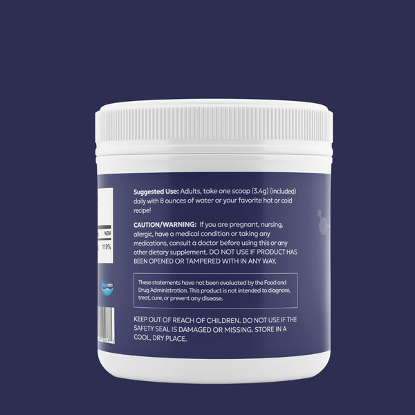 Visible Science Magnesium Powder - Magnesium Citrate & Aquamin Lemon-Lime Drink Mix - Relaxation & Muscle Support - 60 Servings