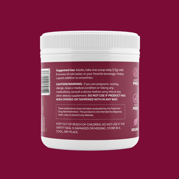 Visible Science Beet Root Powder - Organic Beetroot Nitric Oxide Drink Mix - Raspberry Acai Flavor for Circulation, Stamina & Energy - 30 Servings
