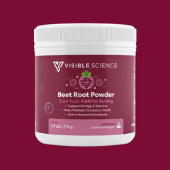 Visible Science Beet Root Powder - Organic Beetroot Nitric Oxide Drink Mix - Raspberry Acai Flavor for Circulation, Stamina & Energy - 30 Servings