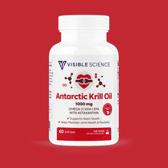 Visible Science Antarctic Krill Oil - Phospholipid Omega-3 EPA & DHA with Astaxanthin - No Fishy Aftertaste - Daily Softgels