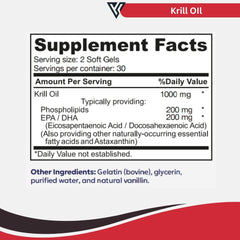 Visible Science Antarctic Krill Oil - Phospholipid Omega-3 EPA & DHA with Astaxanthin - No Fishy Aftertaste - Daily Softgels