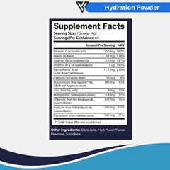 Visible Science Hydration Powder - Fruit Punch Electrolyte Drink Mix with B Vitamins, Aquamin & Pink Himalayan Salt - Daily Hydration Support
