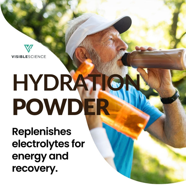Visible Science Hydration Powder - Fruit Punch Electrolyte Drink Mix with B Vitamins, Aquamin & Pink Himalayan Salt - Daily Hydration Support