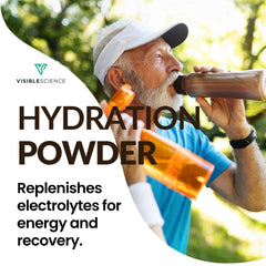 Visible Science Hydration Powder - Fruit Punch Electrolyte Drink Mix with B Vitamins, Aquamin & Pink Himalayan Salt - Daily Hydration Support