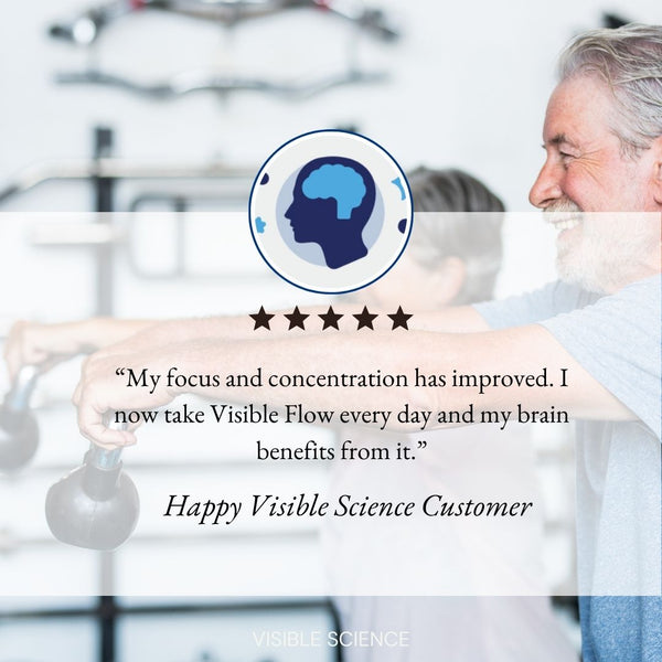 Visible Science Visible Flow - Nootropic Brain & Focus Supplement - Ginkgo Biloba, Bacopa Monnieri & Phosphatidylserine - Daily Capsules