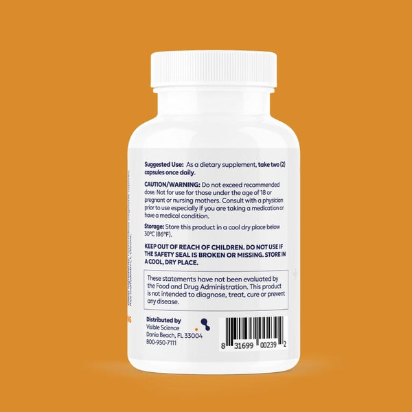 Visible Science Probiotic Formula - 60 Billion CFU Daily Probiotic with Prebiotic & MAKTREK Bi-Pass Delivery - Digestive & Gut Health Capsules