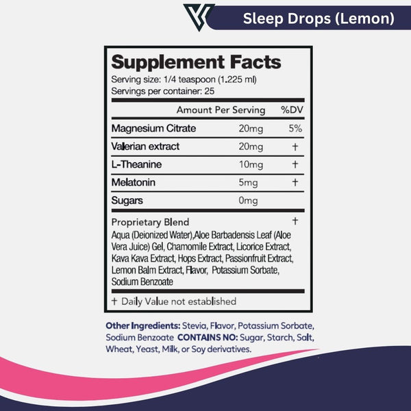 Visible Science Sleep Drops - Berry Flavor Liquid Sleep Support - Melatonin, Magnesium, Valerian & L-Theanine - Fast-Absorbing Drops - 2 fl oz