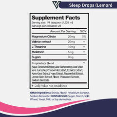 Visible Science Sleep Drops - Berry Flavor Liquid Sleep Support - Melatonin, Magnesium, Valerian & L-Theanine - Fast-Absorbing Drops - 2 fl oz
