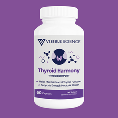 Visible Science Thyroid Harmony - Thyroid Support Supplement with Iodine, Selenium, Zinc, Ashwagandha & Schisandra - Energy & Metabolism - 60 Capsules
