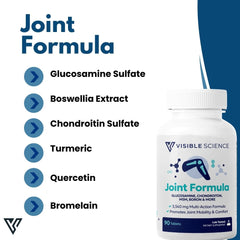 Visible Science Joint Formula - Glucosamine, Chondroitin, MSM & New Zealand Green-Lipped Mussel - Joint Comfort & Mobility Capsules
