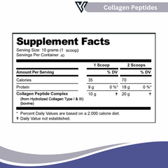 Visible Science Collagen Peptides - Unflavored Hydrolyzed Grass-Fed Collagen Powder - Type I & III Peptides - Skin, Hair, Nail & Joint Support