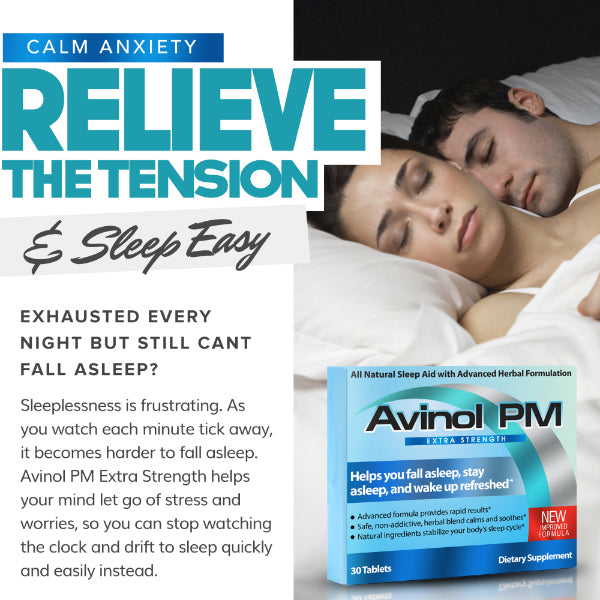 Avinol PM Extra Strength - Herbal Sleep Aid Supplement