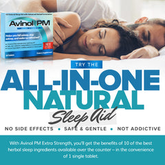 Avinol PM Extra Strength - Herbal Sleep Aid Supplement