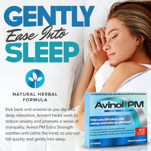 Avinol PM Extra Strength - Herbal Sleep Aid Supplement