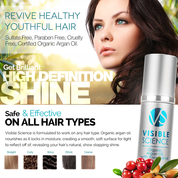 Visible Science - Hair & Skin Serum w/ Argan Oil + Resveratrol (2oz)