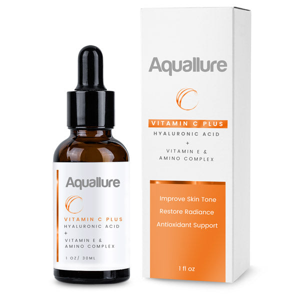 Aquallure Vitamin C Plus Serum with Hyaluronic Acid, Vitamin E, and Amino Complex