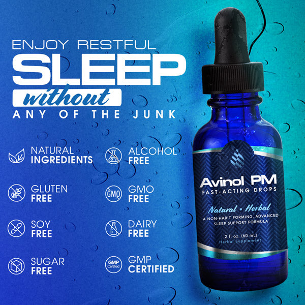 Avinol PM Liquid Sleep Drops - Fall Asleep Fast, Naturally!