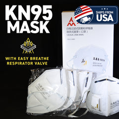 KN95 Face Mask - 95% Filtration Efficiency - With Breath Valve - Ships From USA