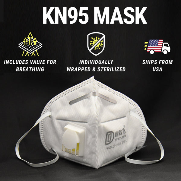KN95 Face Mask Bulk Quantity - 95% Filtration Efficiency - Anti Pollution & Dust Protection - Ships From USA